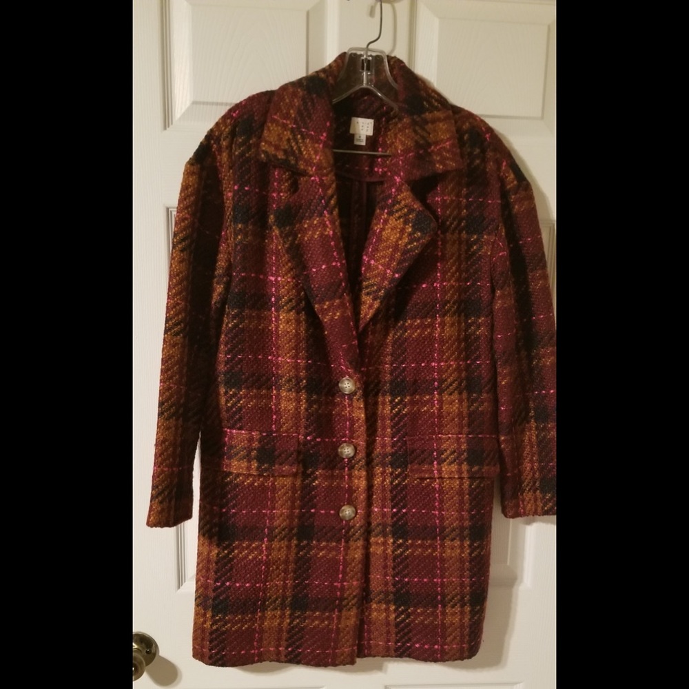 Multicolored ladies winter coat